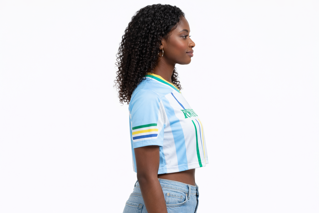 1 CROPTOP AND 1 T-SHIRT ASCENDX RWANDA NATIONAL BUNDLE