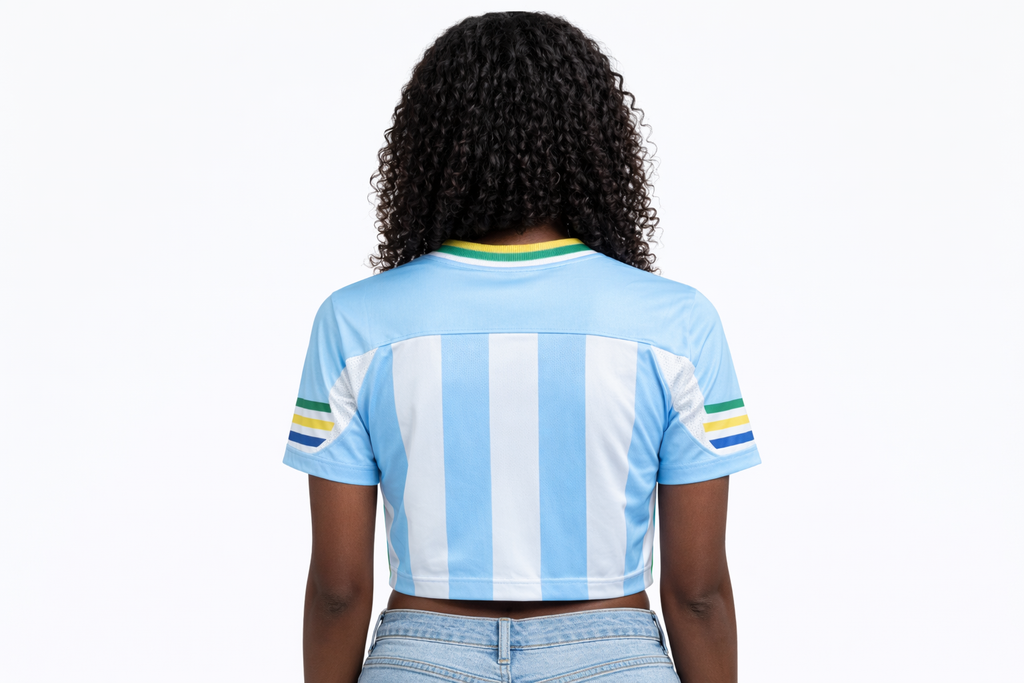 1 CROPTOP AND 1 T-SHIRT ASCENDX RWANDA NATIONAL BUNDLE