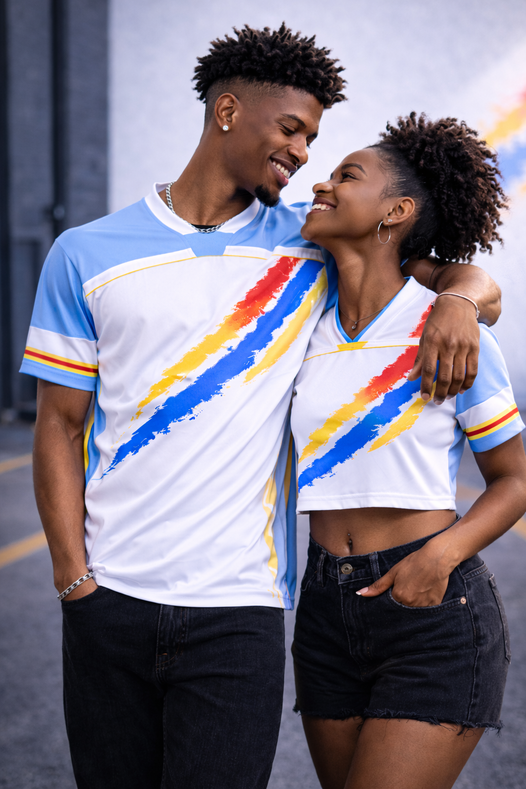 1 CROP TOP AND 1 T-SHIRT ASCENDX DR Congo Couple Set