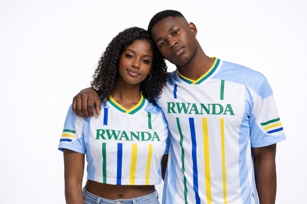 1 CROPTOP AND 1 T-SHIRT ASCENDX RWANDA NATIONAL BUNDLE
