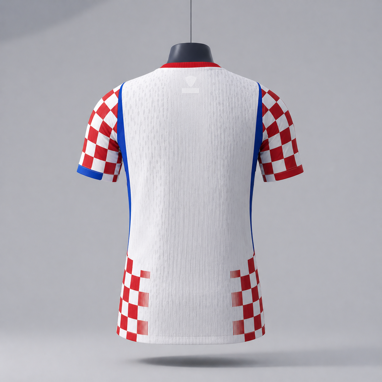 Croatia Style Checkered Soccer Jersey – White/Red