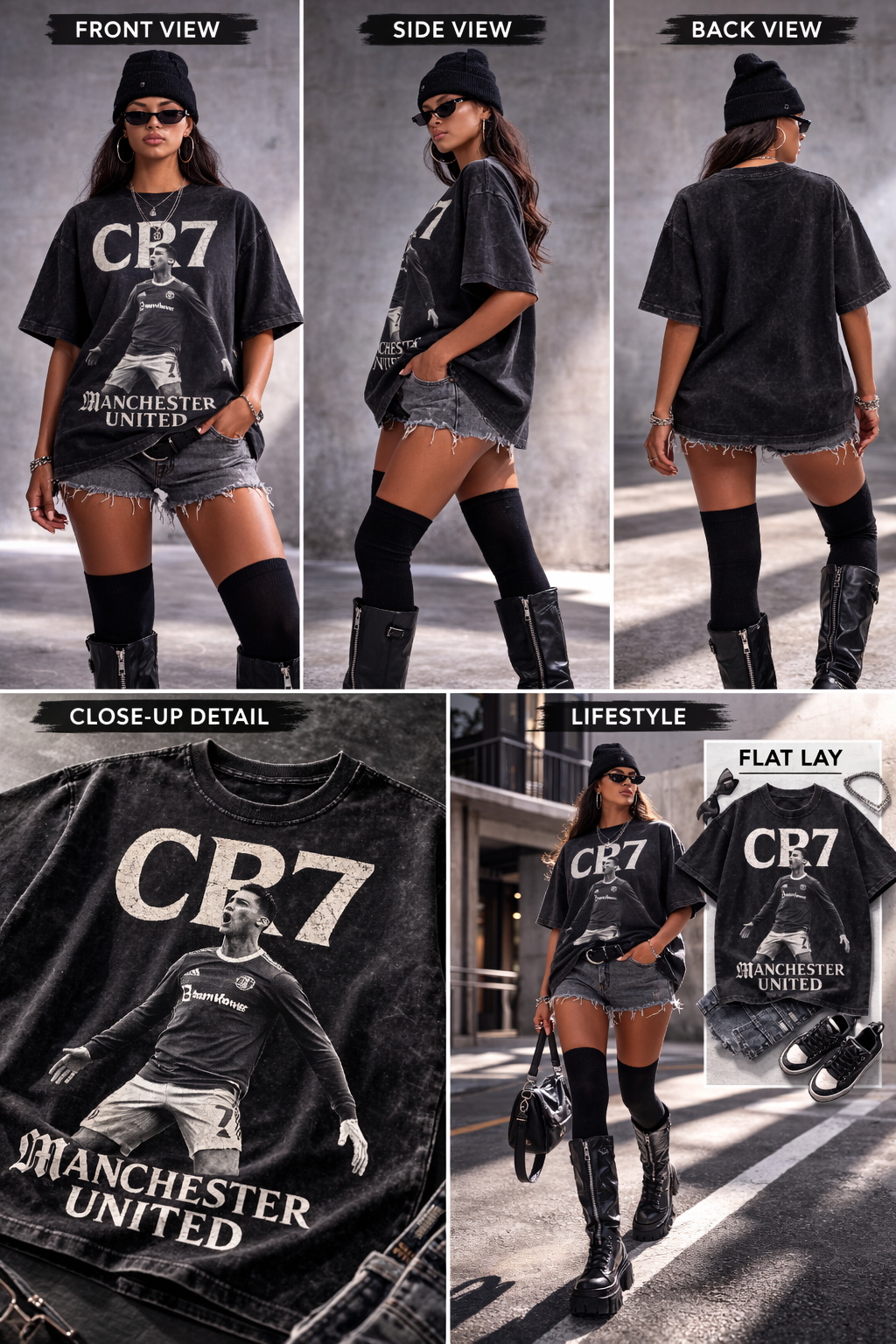 CR7 Legacy Point – Vintage Manchester United Tee