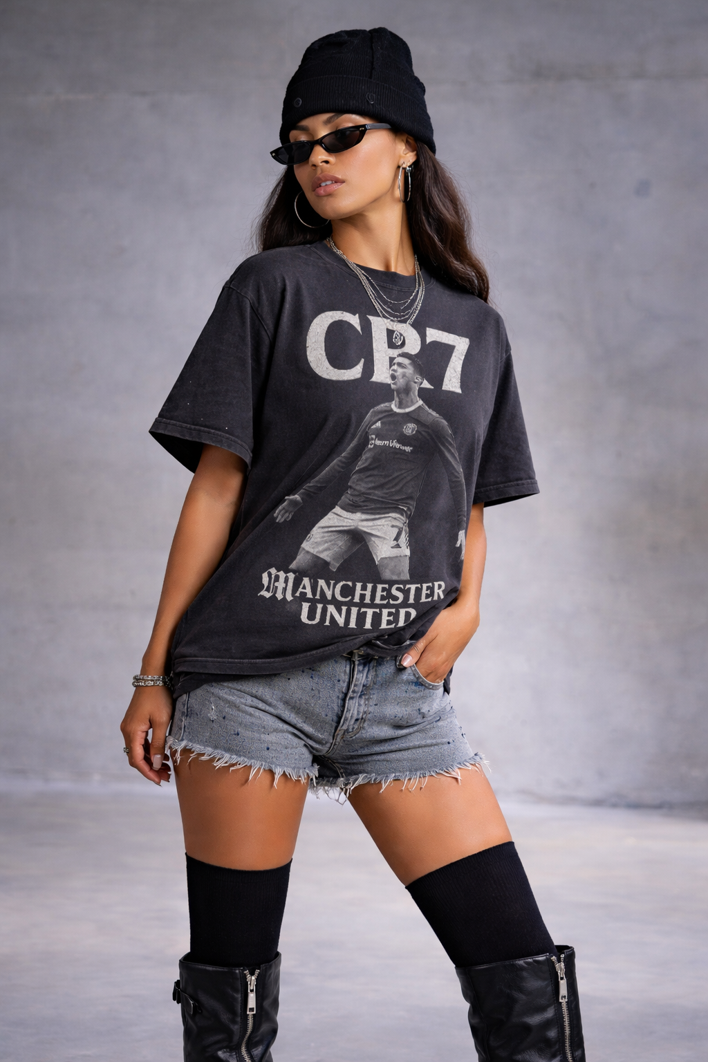 CR7 Legacy Point – Vintage Manchester United Tee