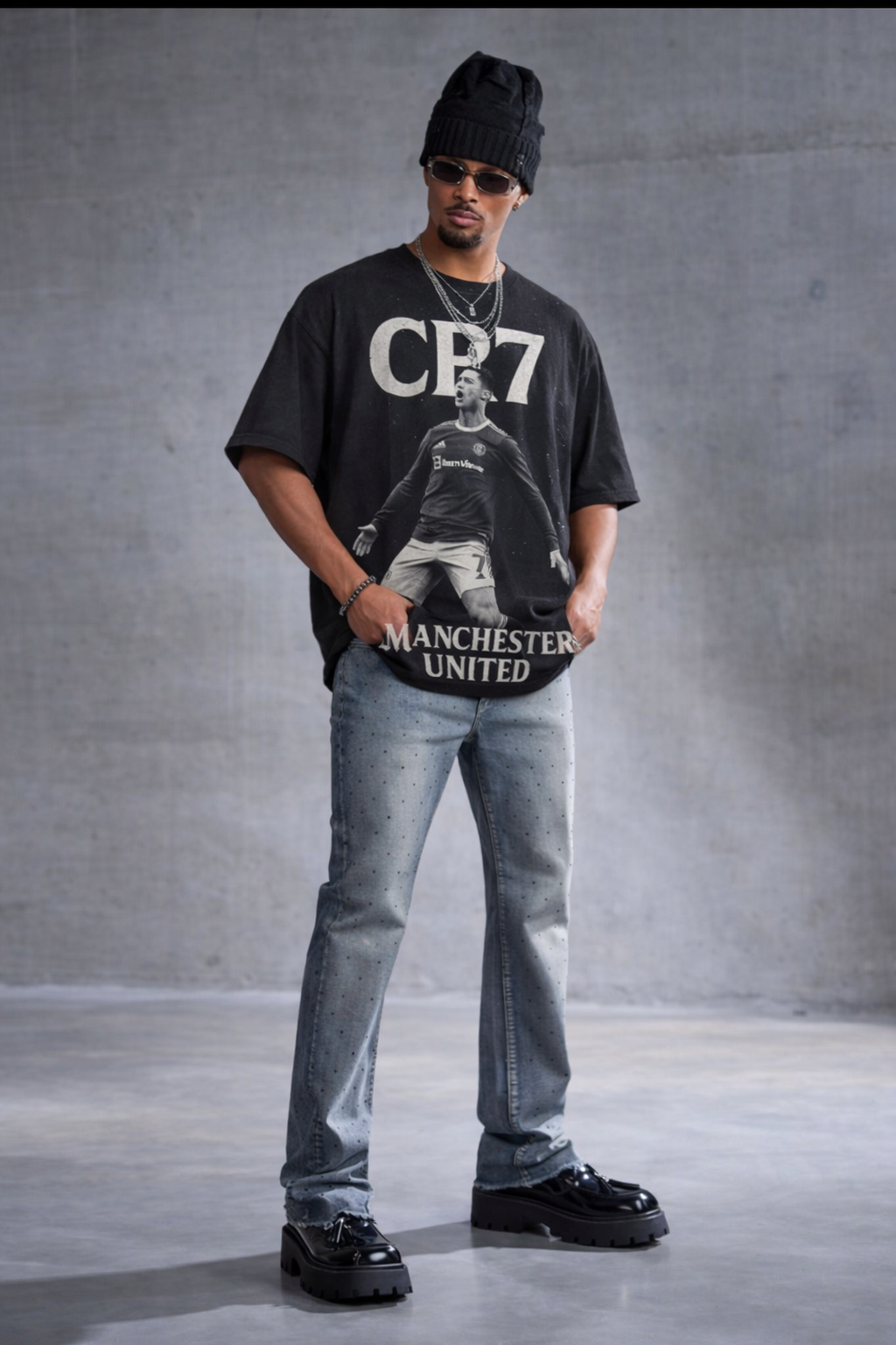 CR7 Legacy Point – Vintage Manchester United Tee