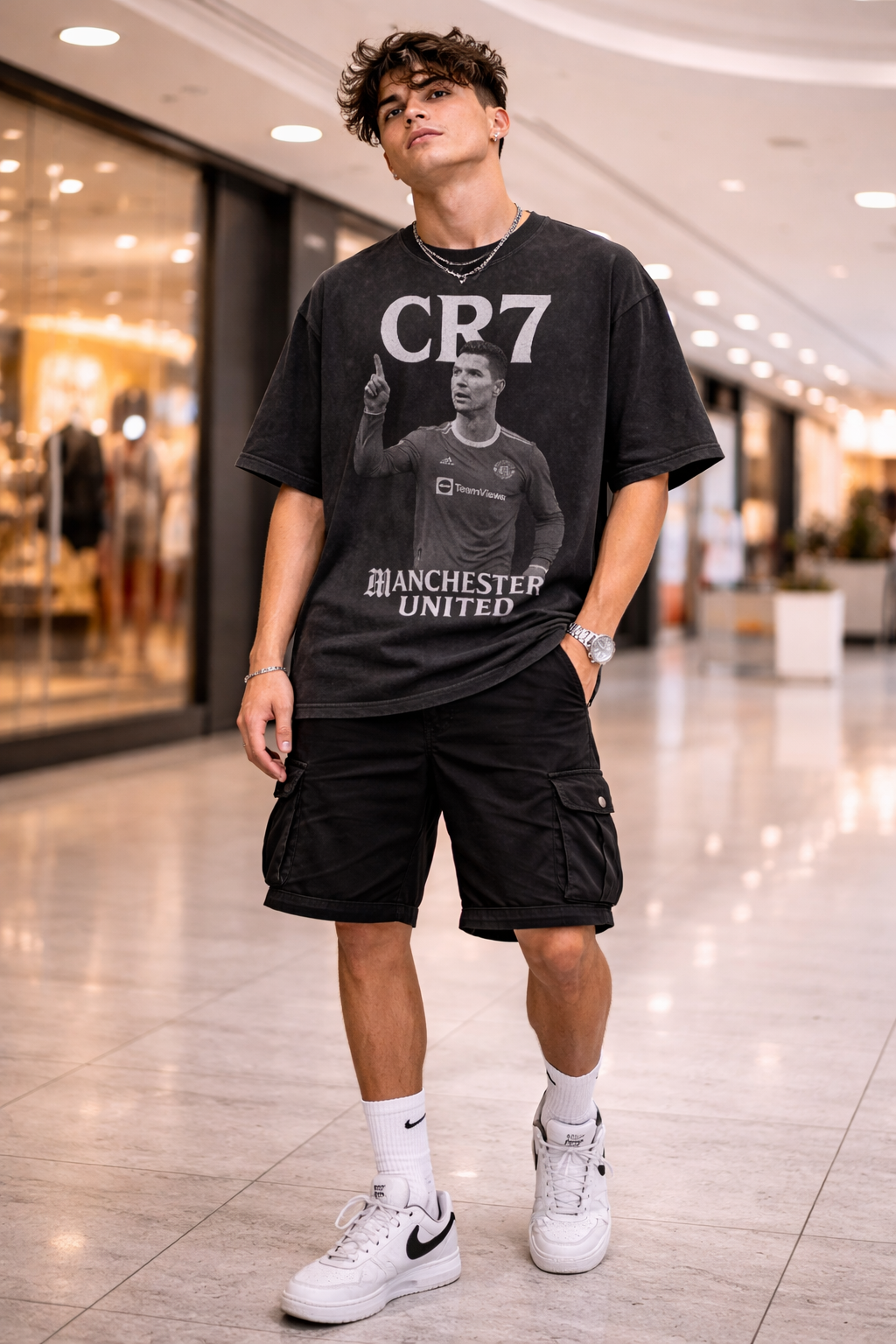 CR7 Legacy Point – Vintage Manchester United Tee