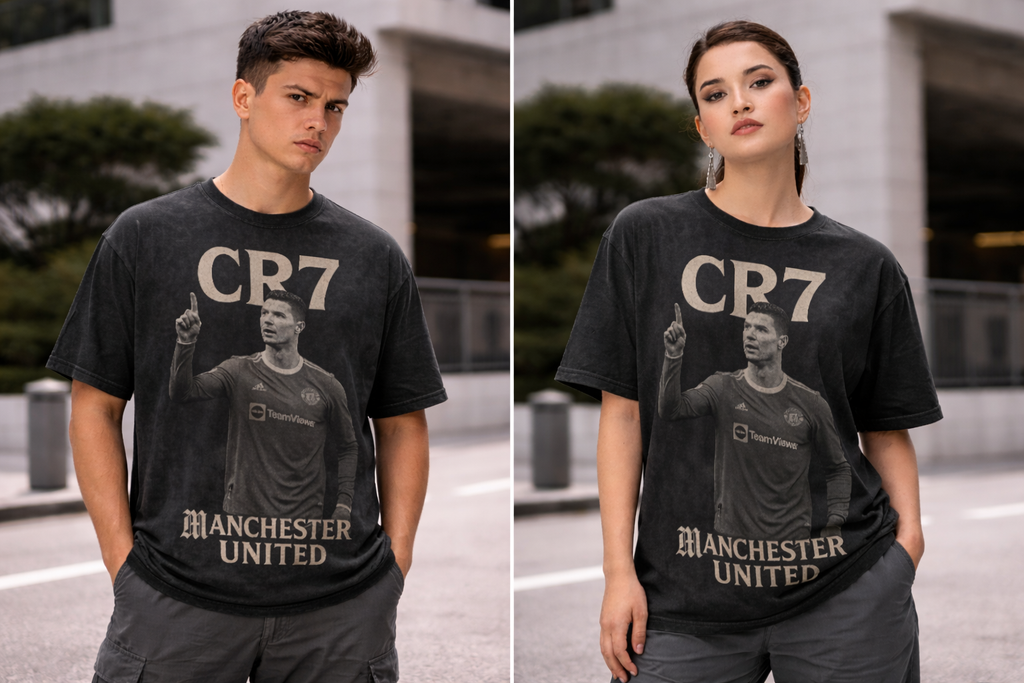 CR7 Legacy Point – Vintage Manchester United Tee