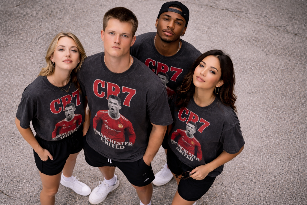 CR7 Legacy Point – Vintage Manchester United Tee