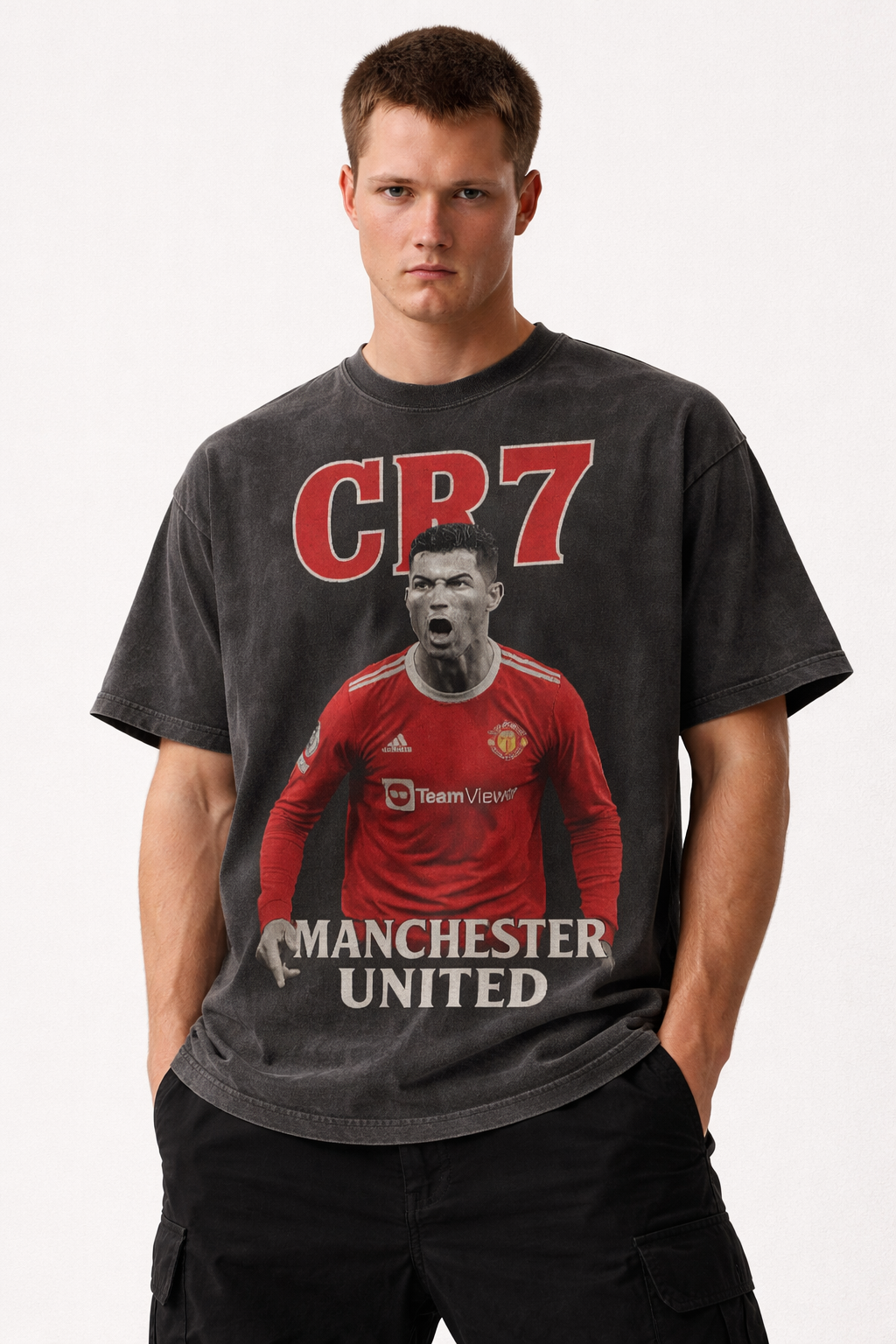 CR7 Legacy Point – Vintage Manchester United Tee