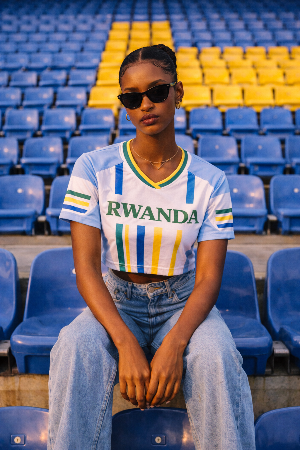 1 CROPTOP AND 1 T-SHIRT ASCENDX RWANDA NATIONAL BUNDLE